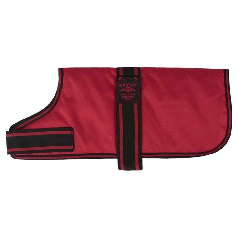 Outhwaites Red Padded Nylon Dog Coat