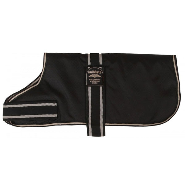 Outhwaites Black Padded Nylon Dog Coat