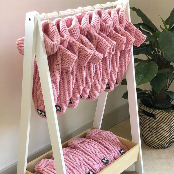 Park Lane Pup Cosy Knitted Dog Jumper Baby Pink