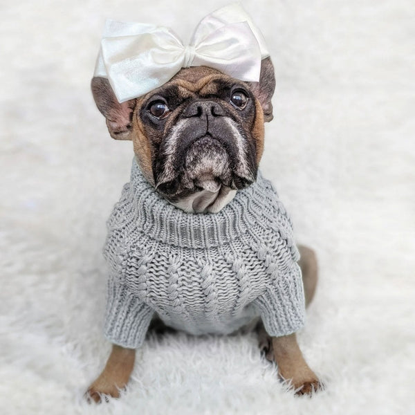 Park Lane Pup Cosy Knitted Dog Jumper Grey