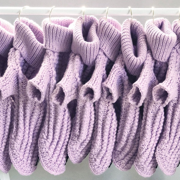 Park Lane Pup Cosy Knitted Dog Jumper Lilac
