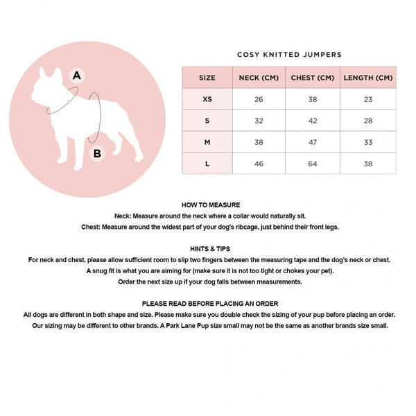 Park Lane Pup Cosy Knitted Dog Jumper Lilac