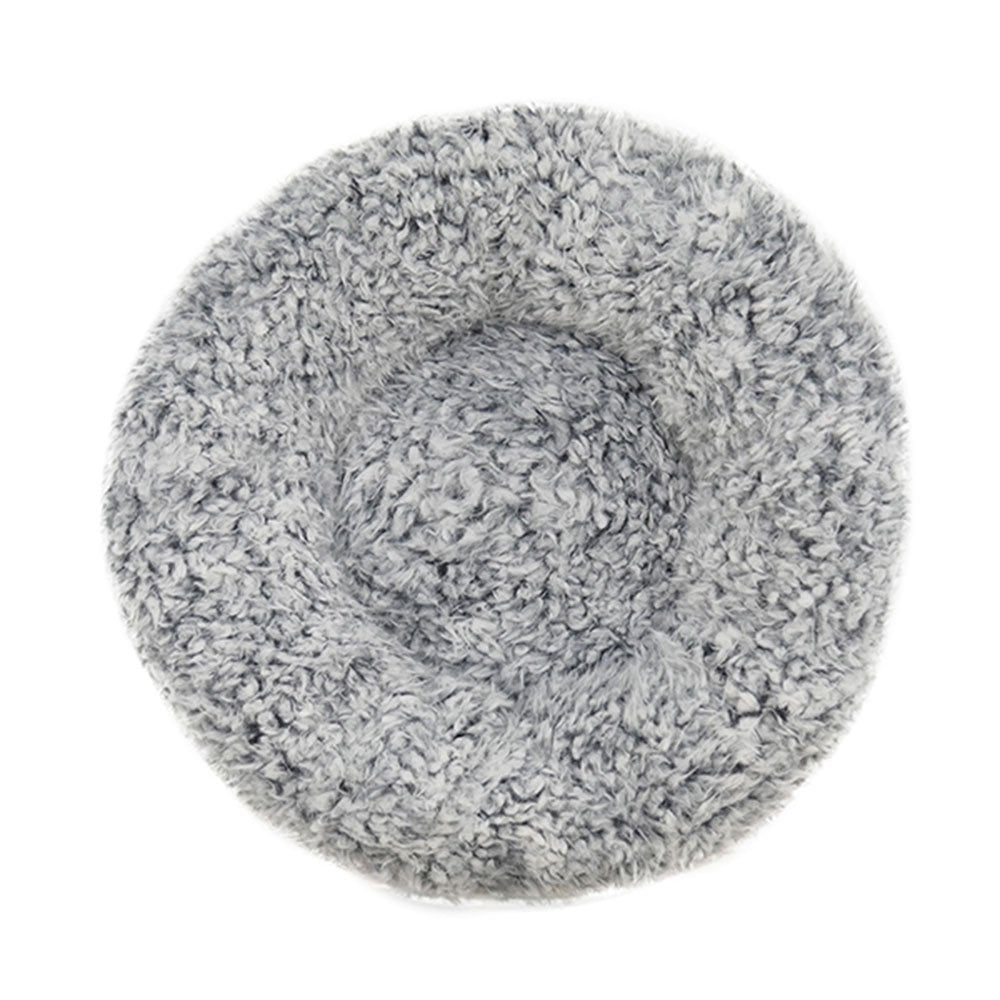 Rosewood Silver Fluff Comfort Round Dog Bed