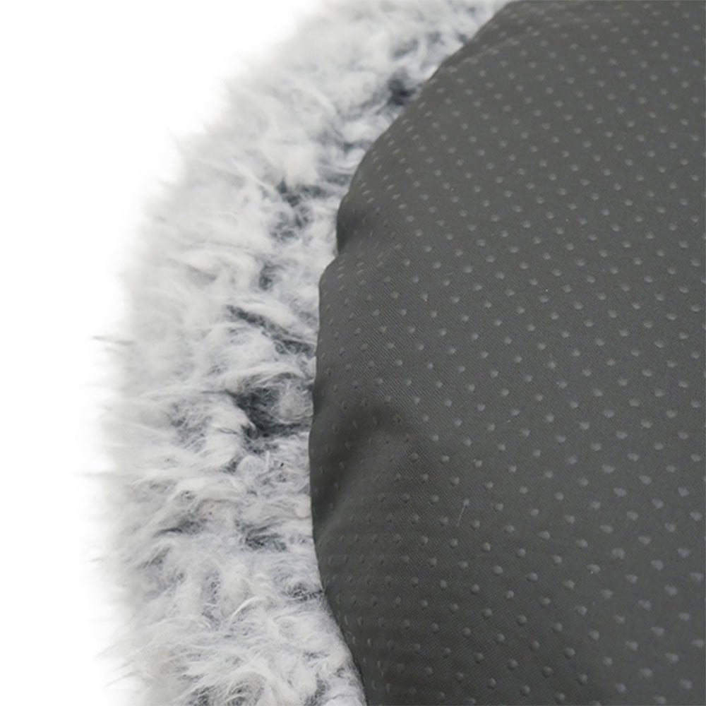 Rosewood Silver Fluff Comfort Round Dog Bed