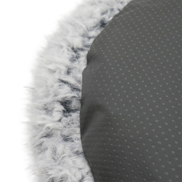 Rosewood Silver Fluff Comfort Round Dog Bed