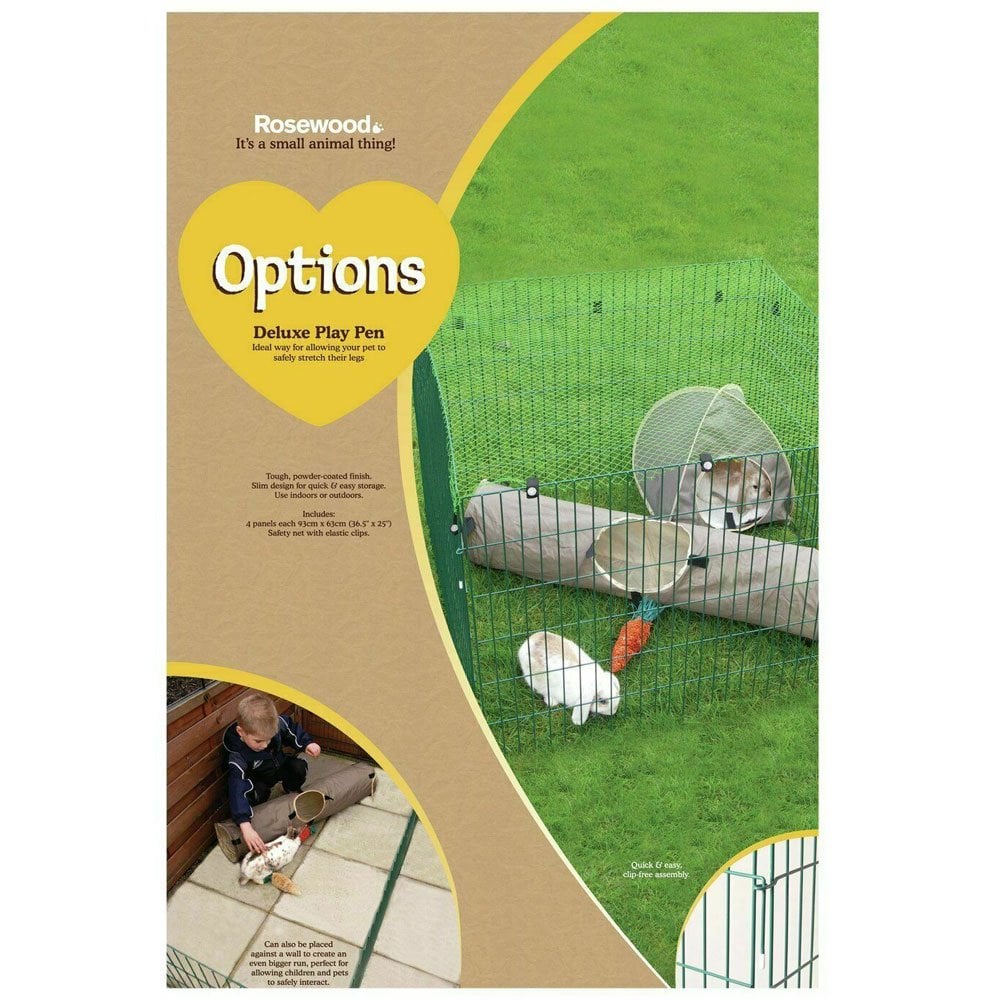 Rosewood Small Animal Deluxe Play Pen With Net