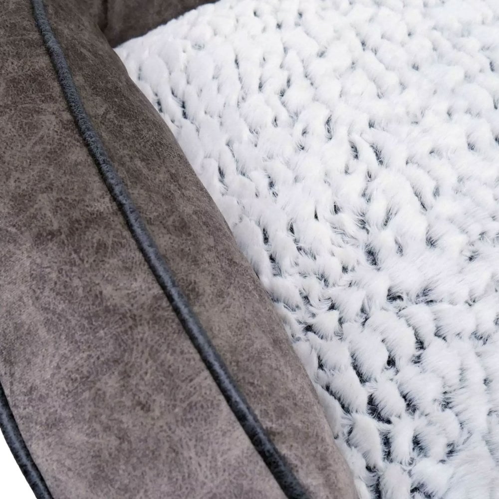 Rosewood Grey Luxury Plush Sofa Dog Bed