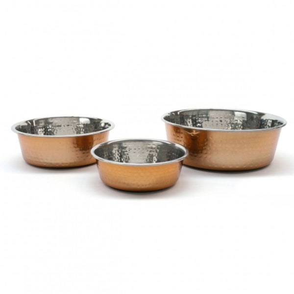 Rosewood Hammered Copper Pet Bowl
