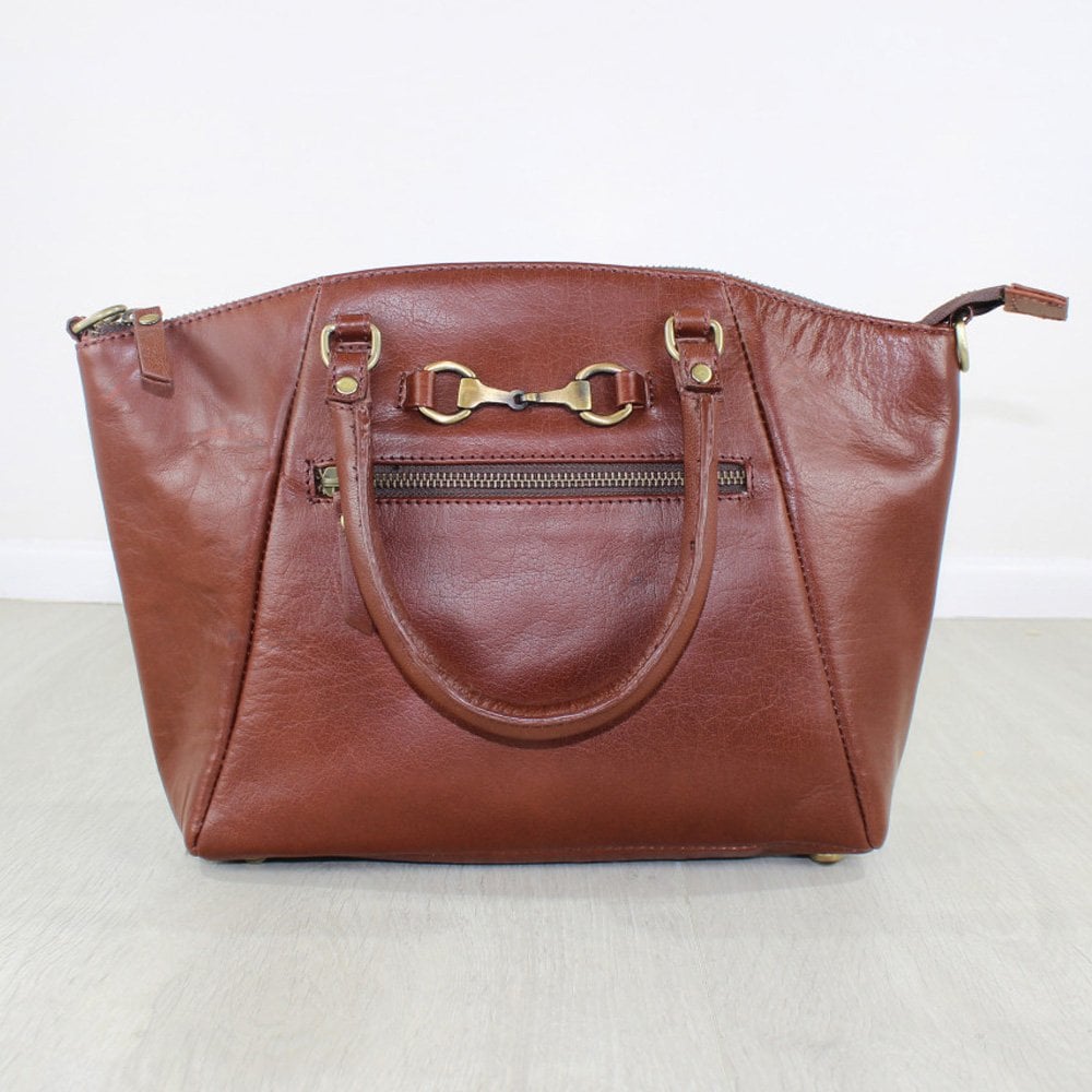 Grays Jackie Snaffle Leather Handbag Cognac