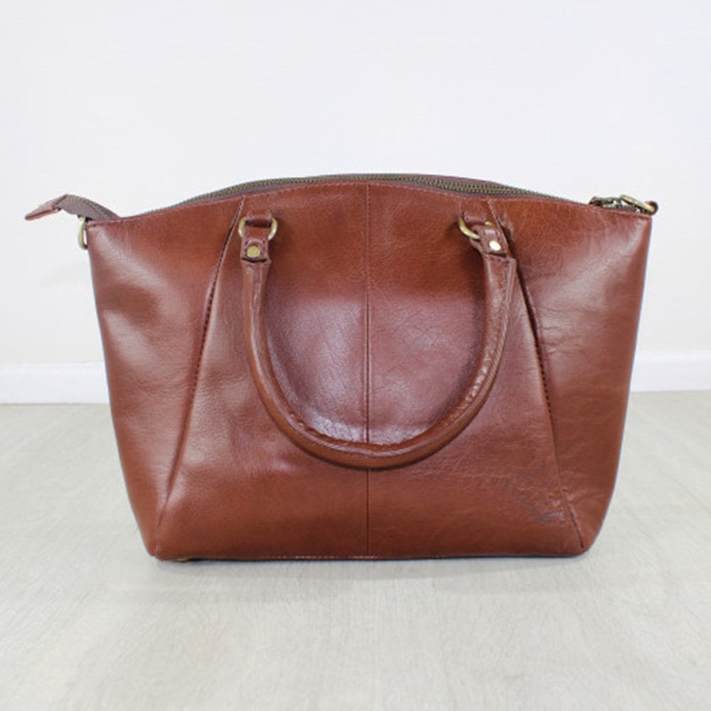 Grays Jackie Snaffle Leather Handbag Cognac