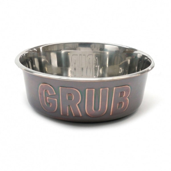 Rosewood Grub Steel Pet Bowl