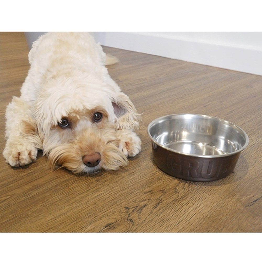 Rosewood Grub Steel Pet Bowl