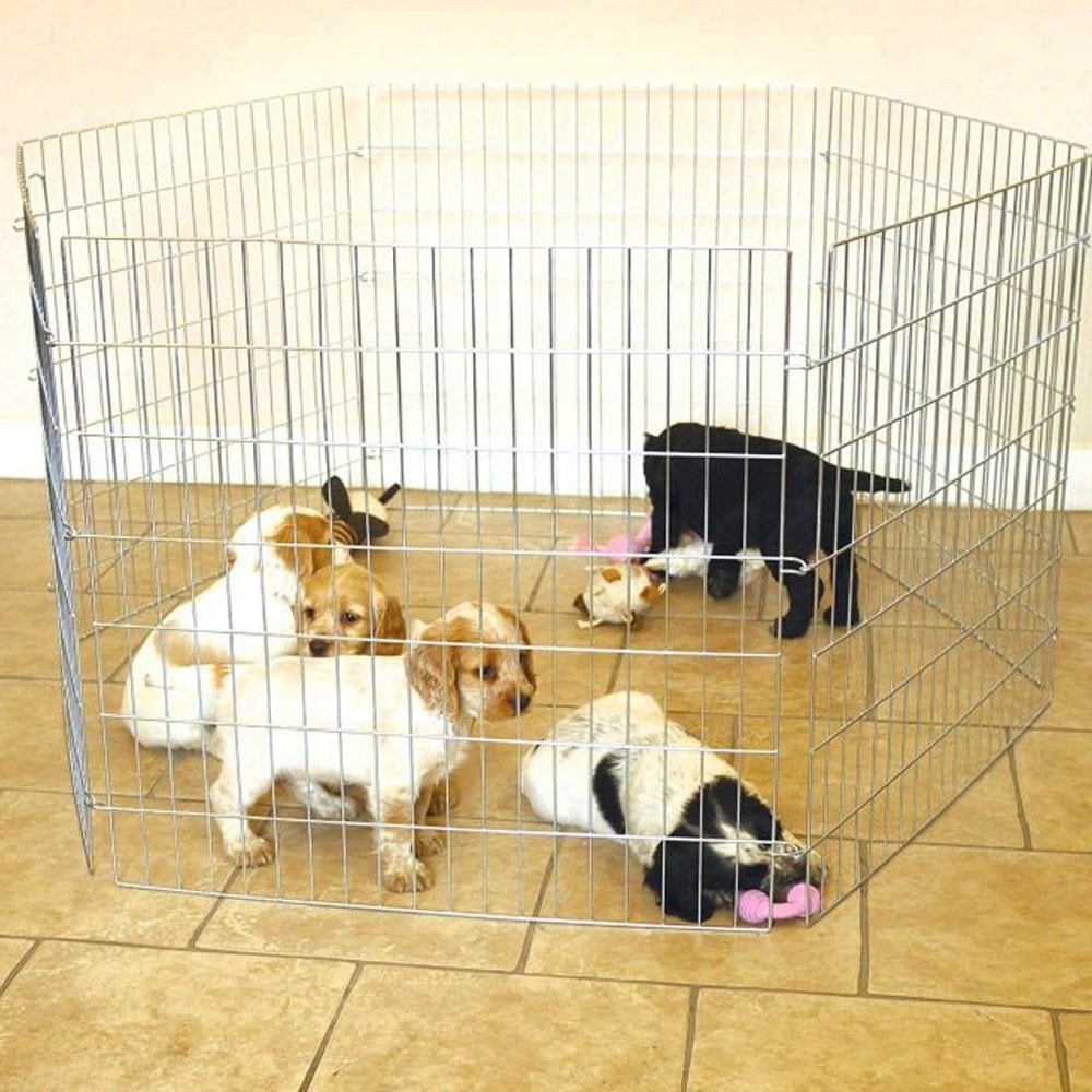 Rosewood Hexagon Puppy Play Pen - 6 x 60cm