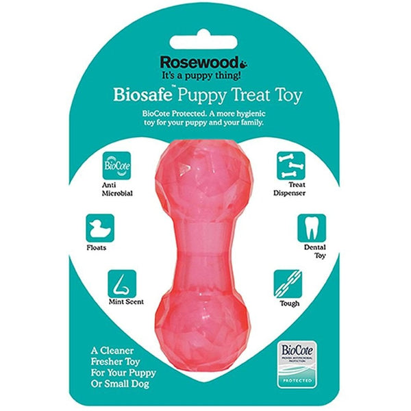 Rosewood Puppy Treat Dumbell Pink