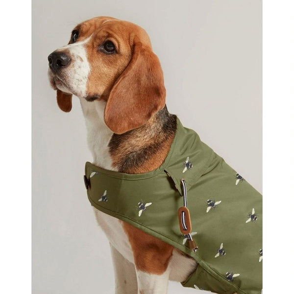 Joules Khaki Bee Water Resistant Dog Coat