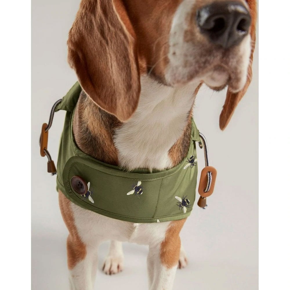 Joules Khaki Bee Water Resistant Dog Coat