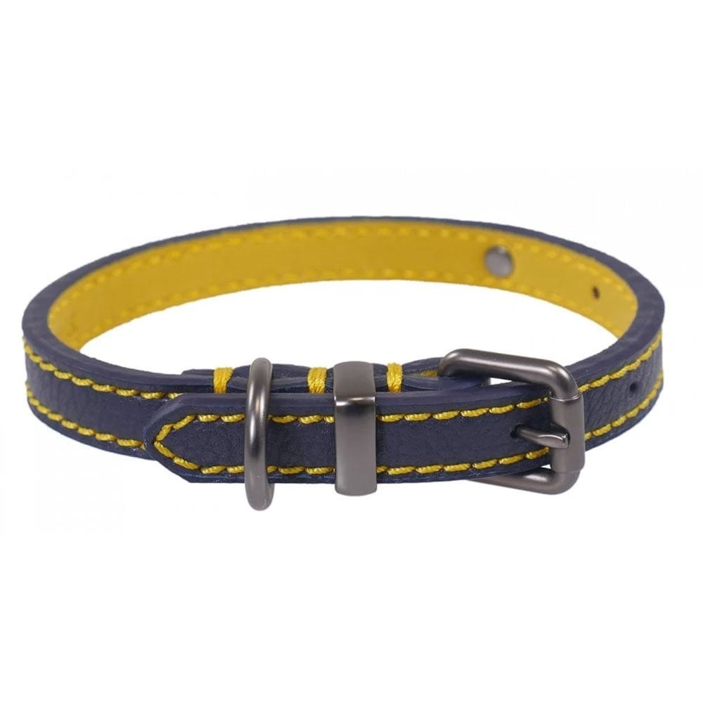 Joules Leather Navy Dog Collar