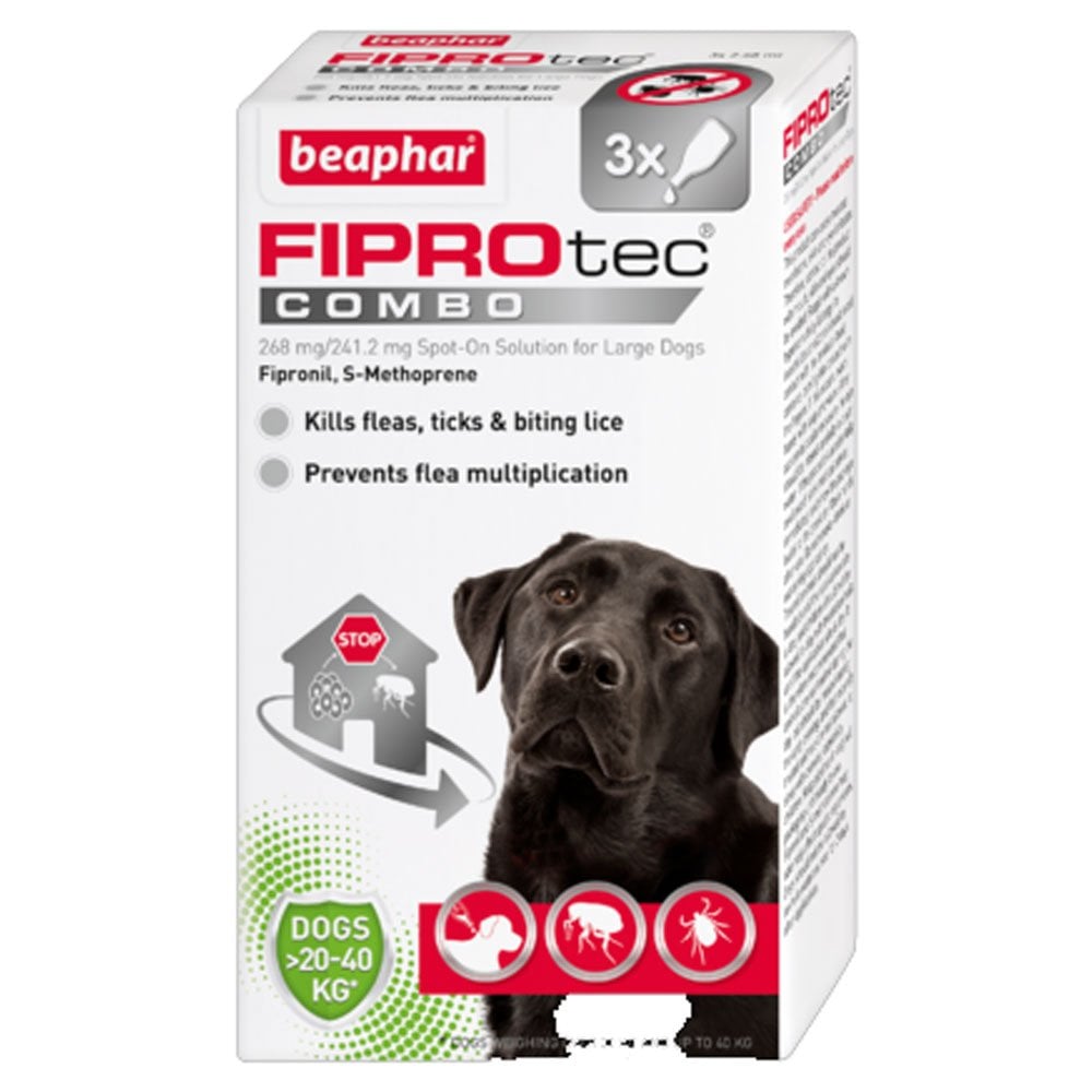 Beaphar FIPROtec Spot-On Combo For Large Dogs 3 pipettes