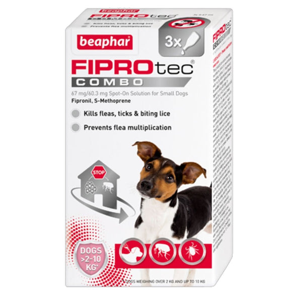 Beaphar FIPROtec Spot-On Combo For Small Dogs 3 Pipettes