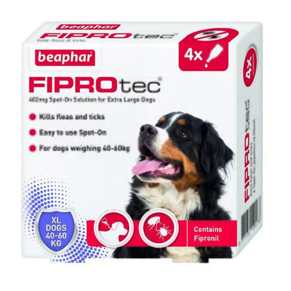 Beaphar FIPROtec Spot-On For Extra Large Dogs 4 Pipettes