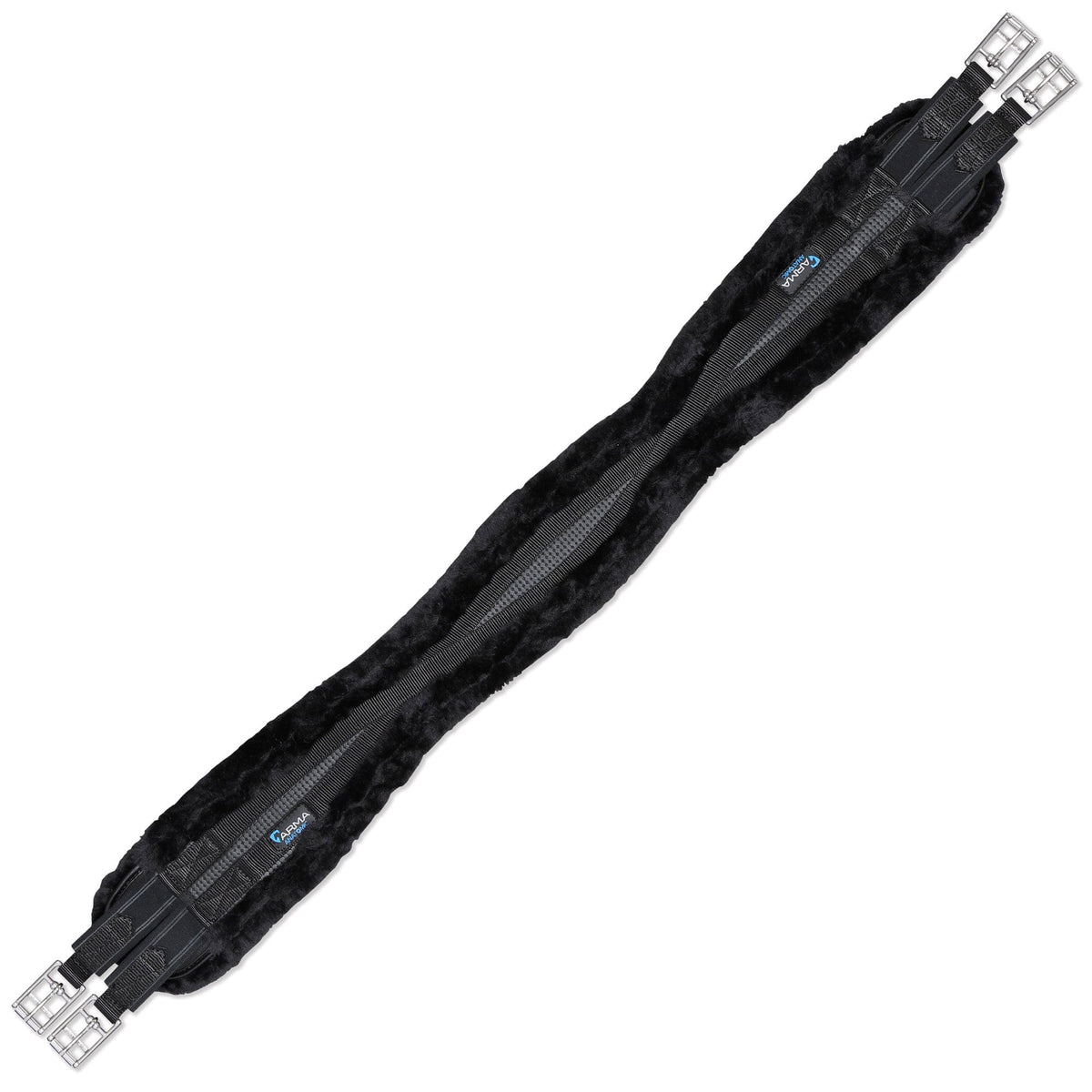 Shires Performance Supafleece Contour Girth With Elastic Black