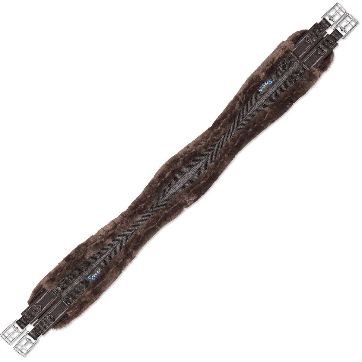 Shires Performance Supafleece Contour Girth With Elastic Brown