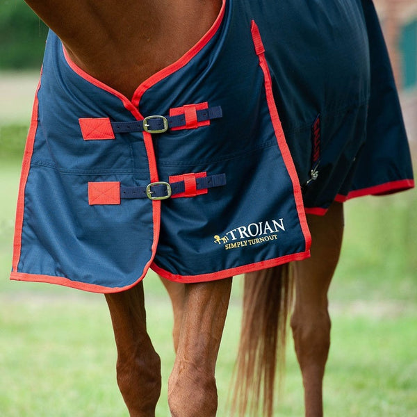 Gallop Trojan Classic 200g Turnout Rug Navy/Red