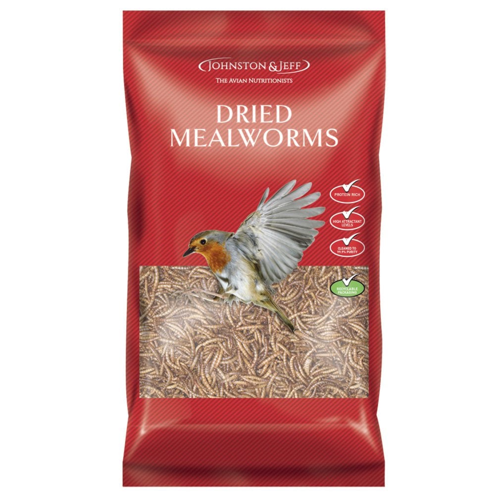 Johnston & Jeff Dried Mealworms - Wild Bird Food / Treat