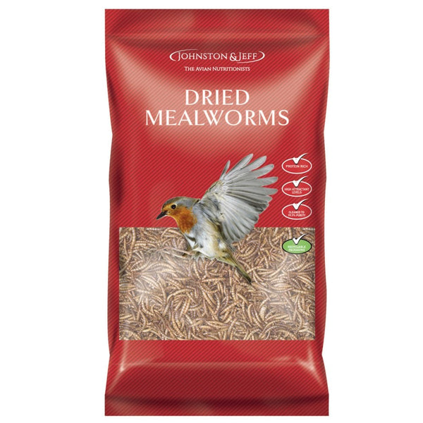 Johnston & Jeff Dried Mealworms - Wild Bird Food / Treat