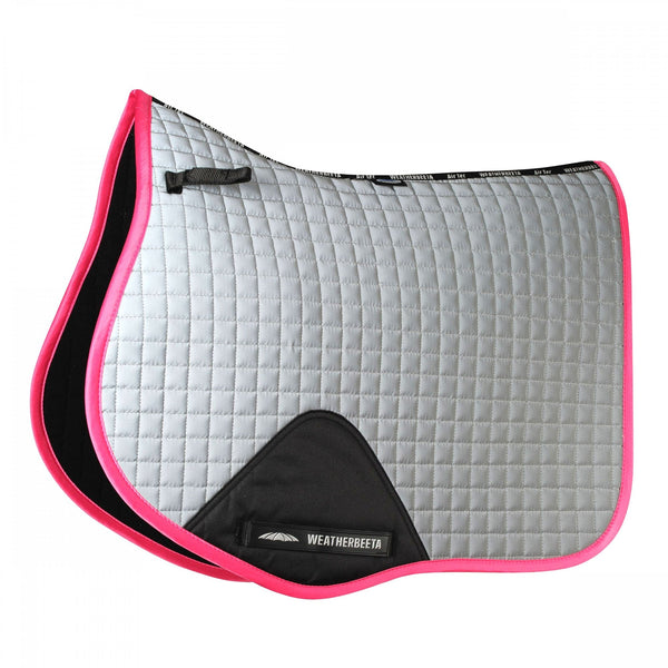Weatherbeeta Reflective GP Saddle Pad Sliver/Pink