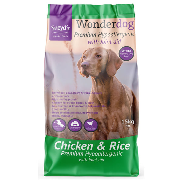 Sneyd's Wonderdog Premium Hypoallergenic Chicken & Rice 15Kg