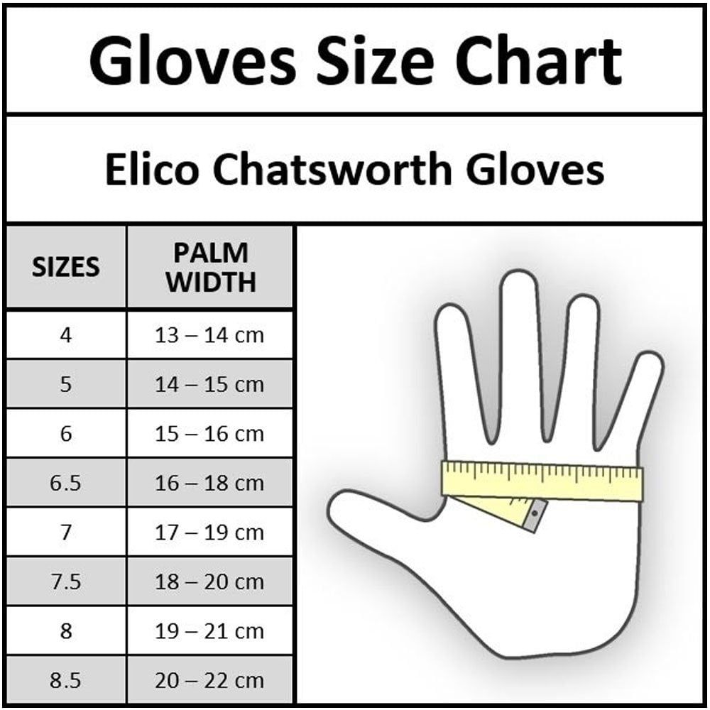 Elico Chatsworth Adults Riding Gloves Black