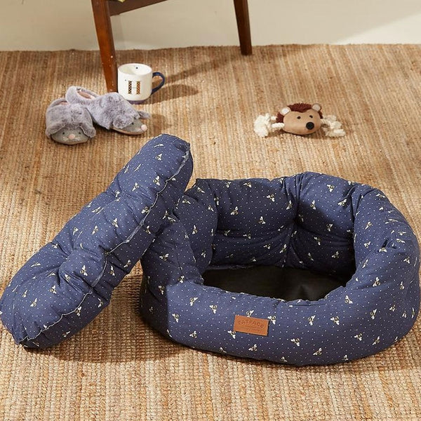 FatFace Spotty Bees Deluxe Slumber Dog Bed