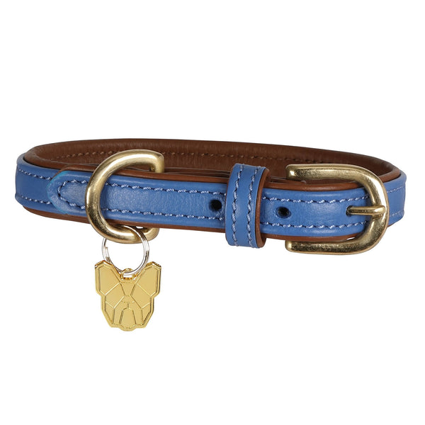 Digby & Fox Padded Leather Collar Royal