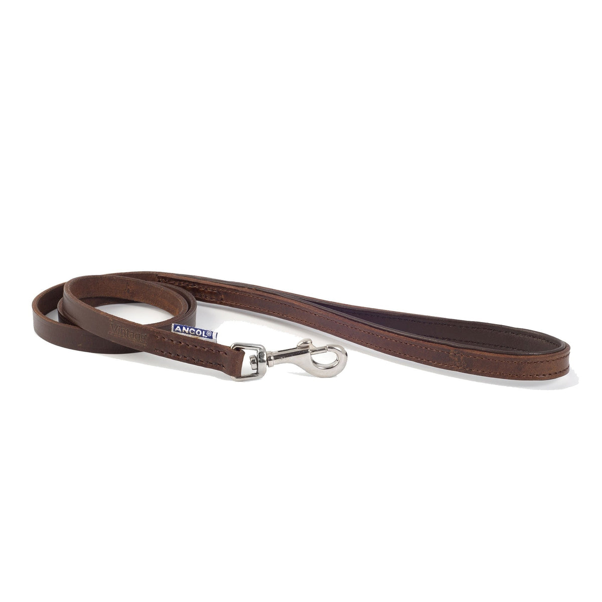 Ancol Vintage Leather Lead Chestnut 1mx12mm