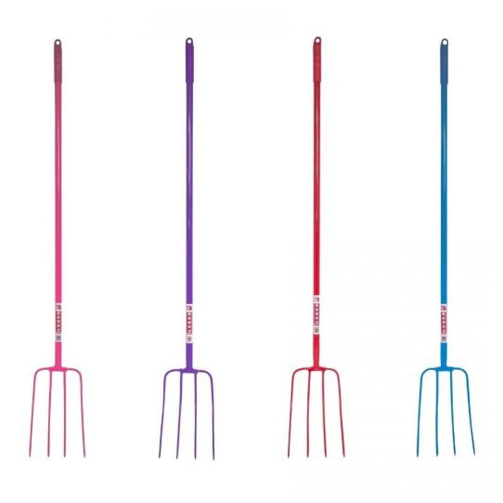 Red Gorilla 4 Prong Manure Fork Straight Handle