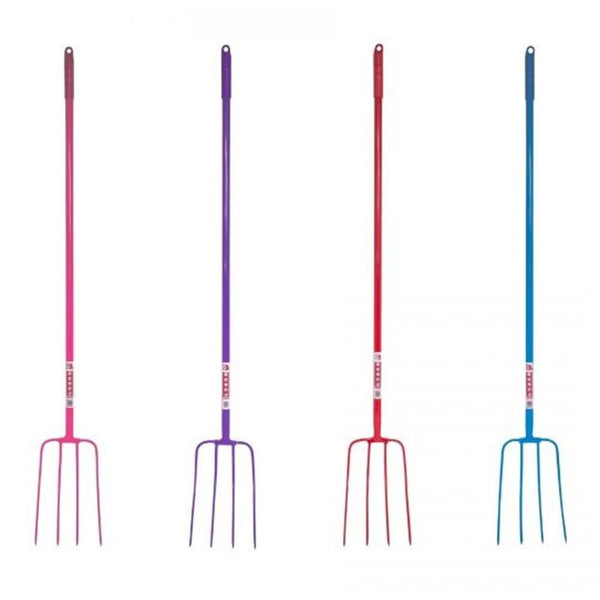 Red Gorilla 4 Prong Manure Fork Straight Handle