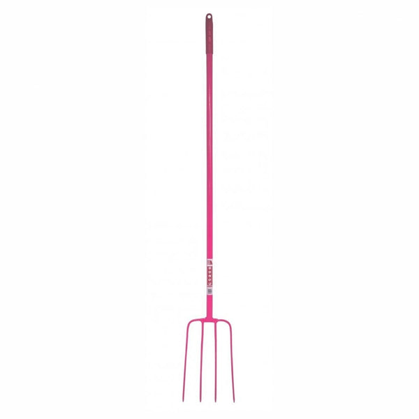 Red Gorilla 4 Prong Manure Fork Straight Handle