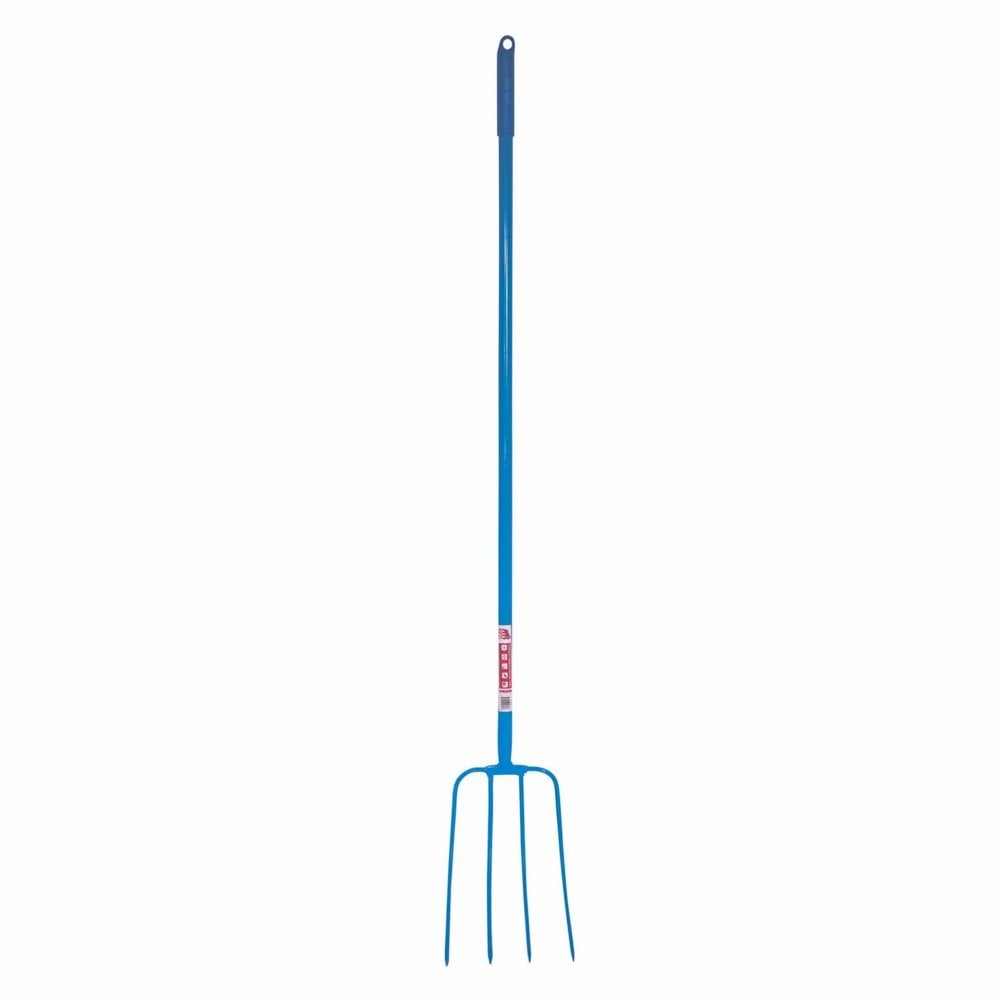 Red Gorilla 4 Prong Manure Fork Straight Handle