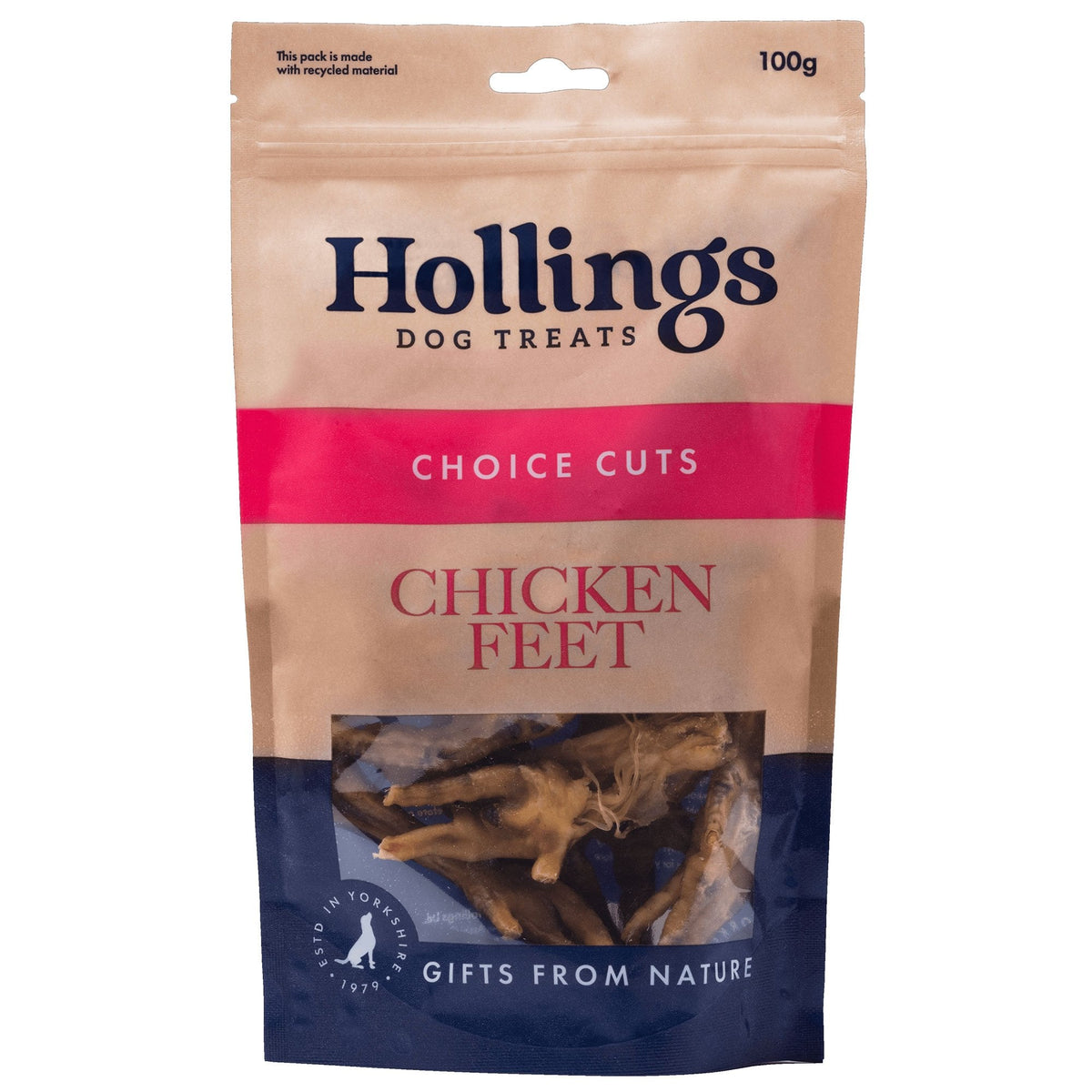 Hollings 100% Natural Chicken Feet 100g