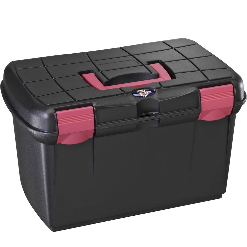 Plastica Panaro Tack Box Art 161 Black/Fushia Medium