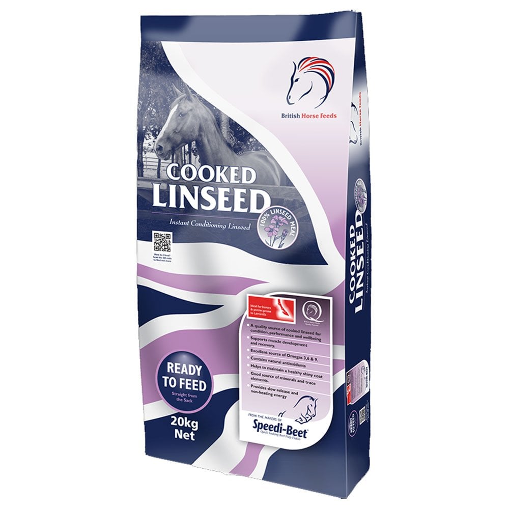 British Horse Feeds Cooked Linseed 20Kg - Horse Feed