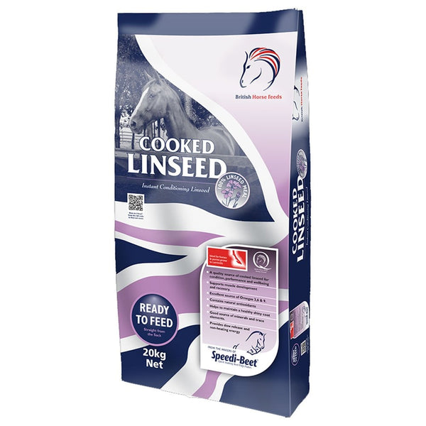 British Horse Feeds Cooked Linseed 20Kg - Horse Feed