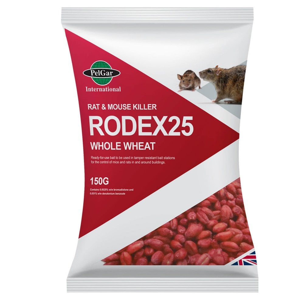 Pelgar Rodex 25 Whole Wheat Rat & Mouse Bait 150g