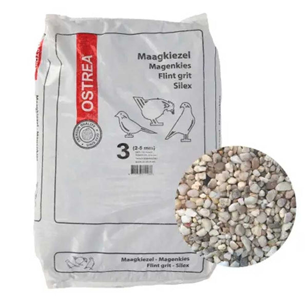 Ostrea Flint Grit No.3 (2-5mm For Growers or Pigeons) 25Kg