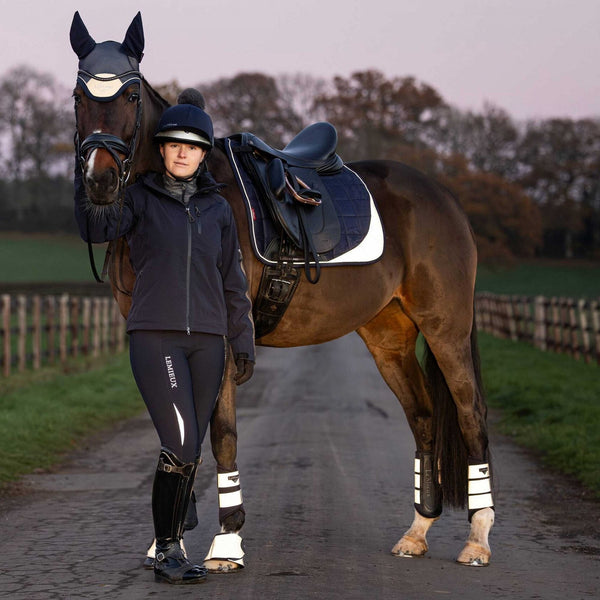 LeMieux Reflective Dressage Square Navy Large