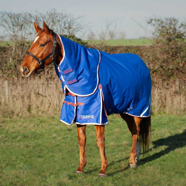 Gallop Trojan Dual 200g Turnout Rug & Neck Set Royal/Red