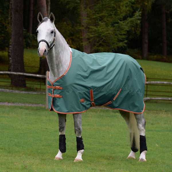Weatherbeeta Comfitec Tyro Turnout Rug Standard Neck Green/ Orange 50g