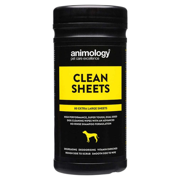 Animology Clean Sheets 80pk - Dog Wipes