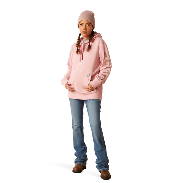 Ariat Rebar Graphic Hoody Mauveglow Heather